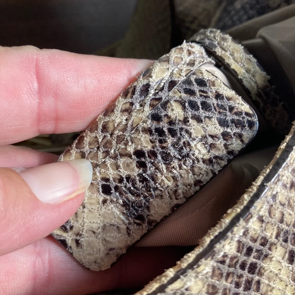 Michael Kors python embossed FULTON HOBO Shoulder Bag
